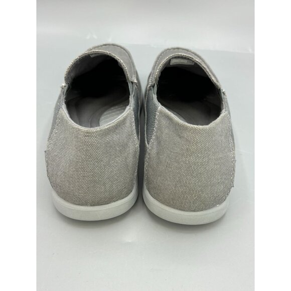 Crocs Santa Cruz 2 Luxe Canvas Loafers Gray Mens 9 Comfortable Casual Shoes - Picture 5 of 9